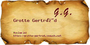 Grotte Gertrúd névjegykártya